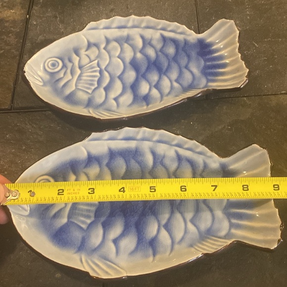 Japanese Blue Crackle Fish Sushi Plates - Picture 8 of 9